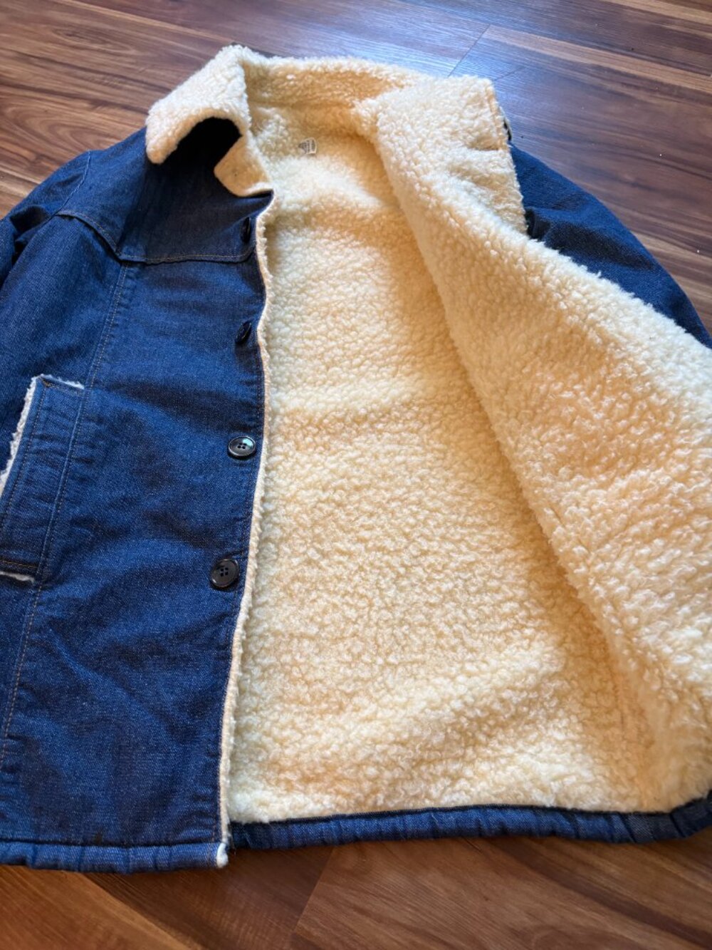 Wearguard Vintage Men's Denim Fleece-lined Work Coat - Picture 3 of 7